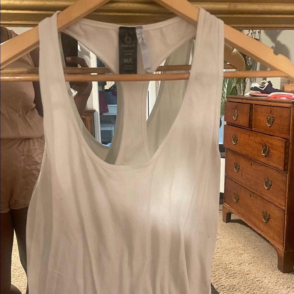 Mono B White Sleeveless Mini Dress